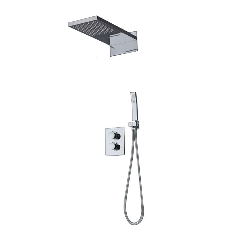 Two Functions Wall mounted Brass Chrome Concealed Shower set