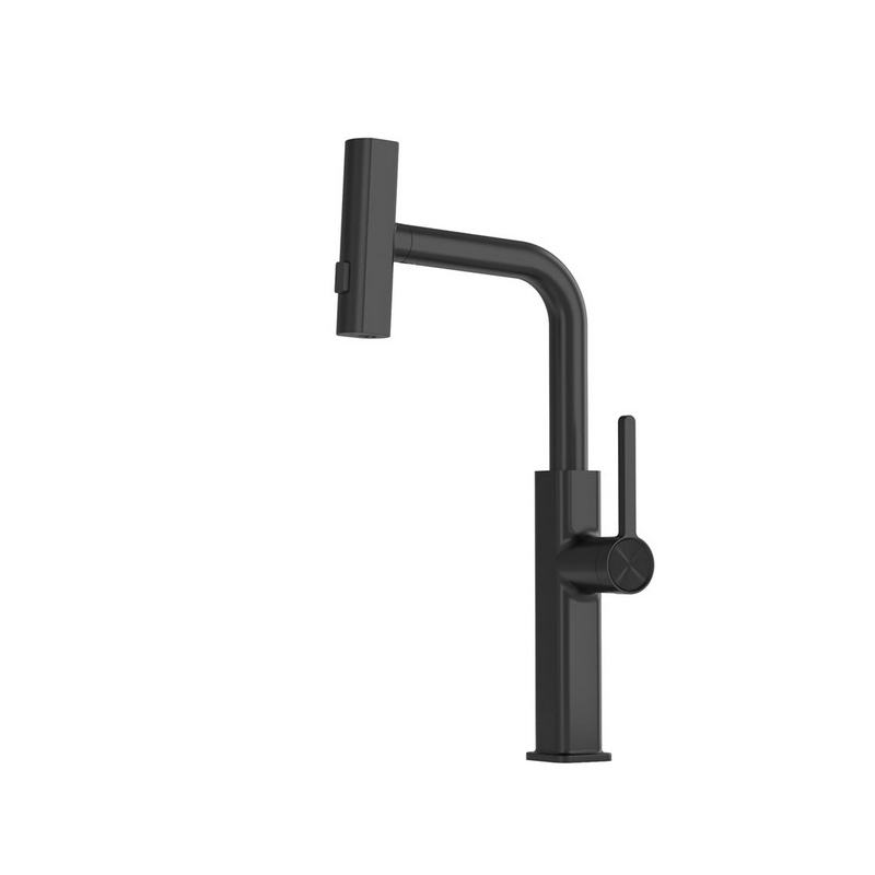 Single-Handle Pull-Out Kitchen Faucet Matte Black Finished 