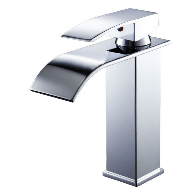 Brass Waterfall Single Handle Basin Faucet