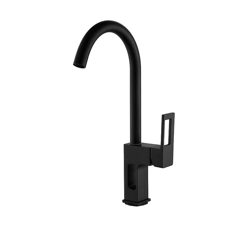 Black matte standard kitchen faucet
