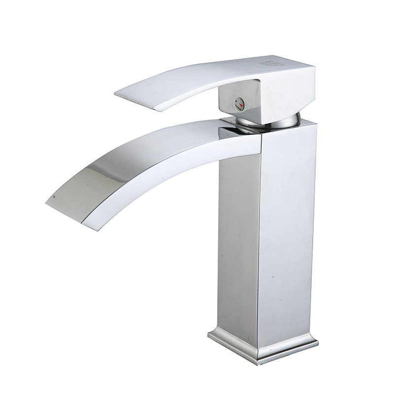 Waterfall Square Pillar Basin Tap